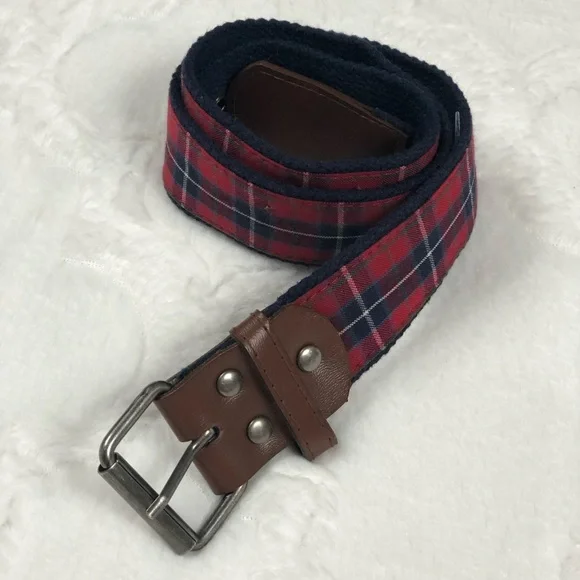 Kitestrings Red Plaid Dress Belt size Medium - Picture 2 of 10